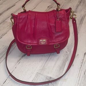 Genuine Coach Madison Annabelle 2 Way Elegant  HOT  Pink Leather Shoulder Bag
